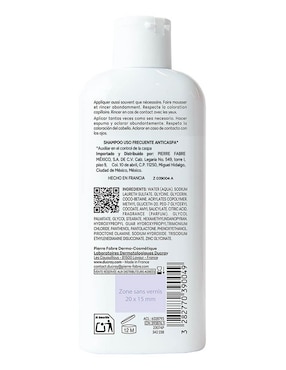 Shampoo dermatológico caspa grasa para cabello graso kelual ducray elution ducray 200 ml