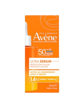 Protector solar FPS 50+ suero efecto iluminador 2 en 1 Avène 30 ml