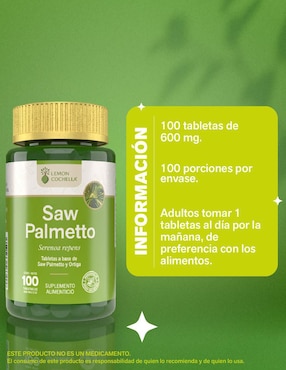 Saw palmetto Lemon Cochella de 100 tabletas