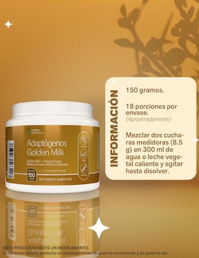 Adaptógenos Golden Milk Lemon Cochella con hongos chaga, melena de león, reishi y cordyceps sabor original de 150 g