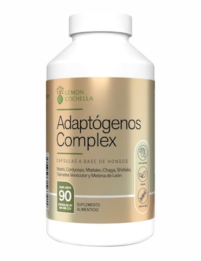 Adaptógenos Complex Lemon Cochella con hongo reishi, trametes versicolor, melena de león, cordyceps, maitake, chaga y shitake de 90 cápsulas