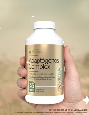 Adaptógenos Complex Lemon Cochella con hongo reishi, trametes versicolor, melena de león, cordyceps, maitake, chaga y shitake de 90 cápsulas