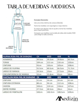 Pijama quirúrgica Medizin Uniformes estilo relajado para mujer