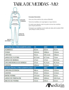 Pijama quirúrgica Medizin Uniformes estilo relajado para mujer