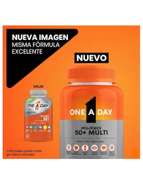 Mujeres 50+ Multi vitamina One a Day tabletas para mujer