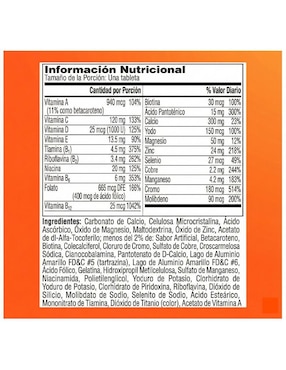 Mujeres 50+ Multi vitamina One a Day tabletas para mujer