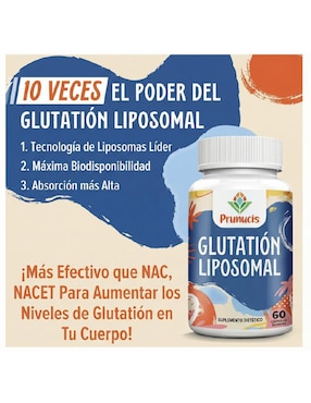 Glutatión Liposomal Prunucis de 60 cápsulas