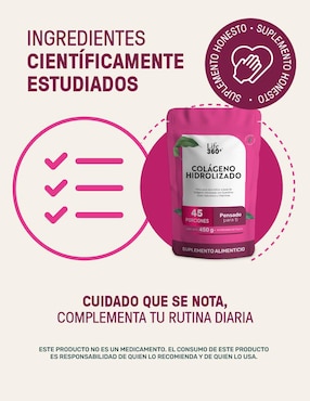 Set de suplementos alimenticios Colágeno hidrolizado Life360+