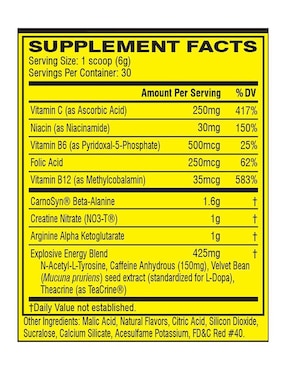 C4 Original Cellucor con creatina sabor ponche de frutas