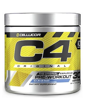 C4 Original Cellucor con creatina sabor frambuesa azul