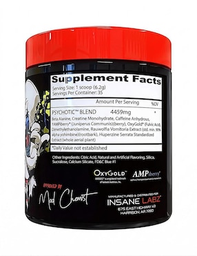 Psychotic Insane Labz con creatina sabor ponche de frutas