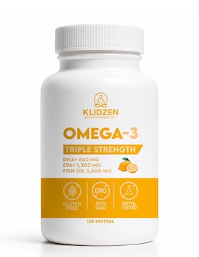Omega 3 Klidzen sabor limón de 120 cápsulas