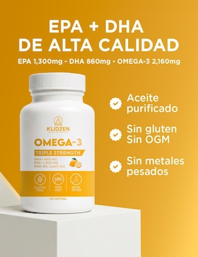 Omega 3 Klidzen sabor limón de 120 cápsulas