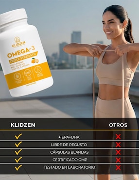 Omega 3 Klidzen sabor limón de 120 cápsulas