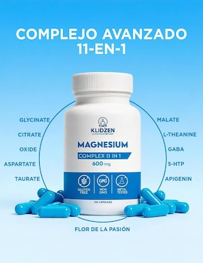Magnesio complex 11 en 1 Klidzen de 120 cápsulas