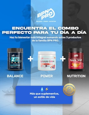 Matcha Con Adaptógenos BPN Pro con hongo reishi, melena de león y rodhiola rosea sabor matcha de 180 g