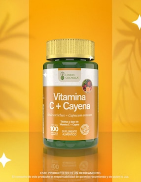 Vitamina C + Cayena Lemon Cochella de 100 tabletas