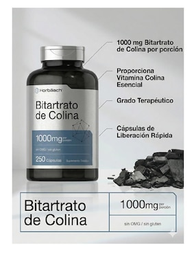 Bitartrato de Colina Horbaach de 250 cápsulas