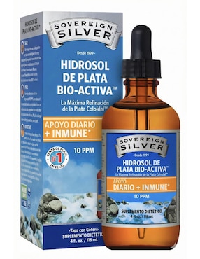Sovereign Silver Hydrosol Apoyo Inmunológico Americano de plata de 118 ml