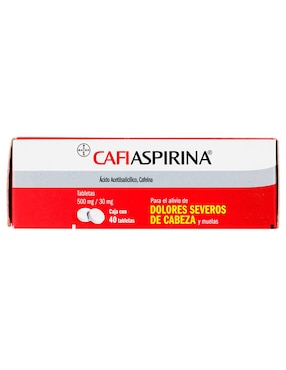 Tabletas para dolor de cabeza y migraña Cafiaspirina
