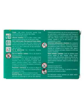Tabletas para dolor de cabeza y migrañas Aspirina Efervescente
