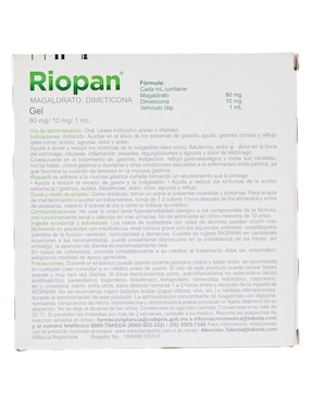 Gel para malestar estomacal Riopan