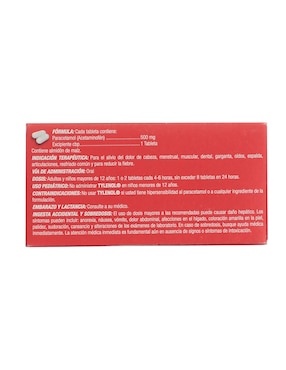 Tabletas para dolor de cabeza y migraña Tylenol