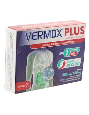 Tabletas para malestar estomacal Vermox Plus
