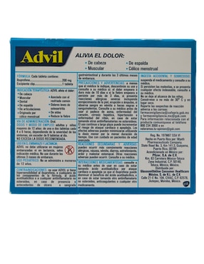 Tabaletas para desinflamar y aliviar dolor intenso Advil