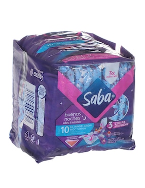 Toallas femeninas Saba con alas 10 piezas