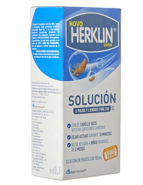 Tratamiento para cuero cabelludo Herklin eliminar piojos y liendres Armstrong Novo 2000