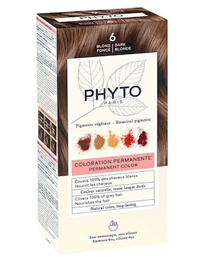 Tinte para cabello Coloration Permanente Phyto Botanical Pigments tono 6 Rubio oscuro