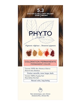 Tinte Para Cabello Phyto Tono 5.3 Castaño Claro Dorado