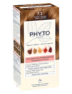 Tinte para cabello Coloration Permanente Phyto Botanical Pigments tono 7.3 Rubio dorado