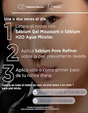 Crema facial recomendada para acné día y noche Bioderma Sébium para piel mixta y grasa