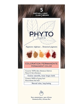 Tinte para cabello Coloration Permanente Phyto Botanical Pigments tono 5 Castaño claro