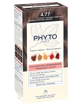 Tinte para cabello Coloration Permanente Phyto Botanical Pigments tono 4.77 Castaño marrón profundo