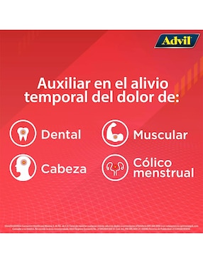 Cápsulas para dolor de cabeza y migraña Advil