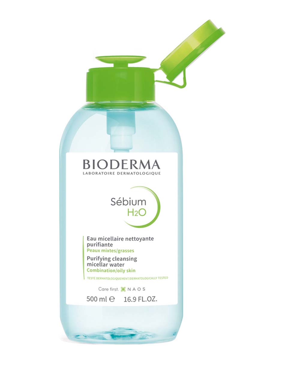 Desmaquillante Sébium H2O 500 ml bomba inversa Bioderma 2