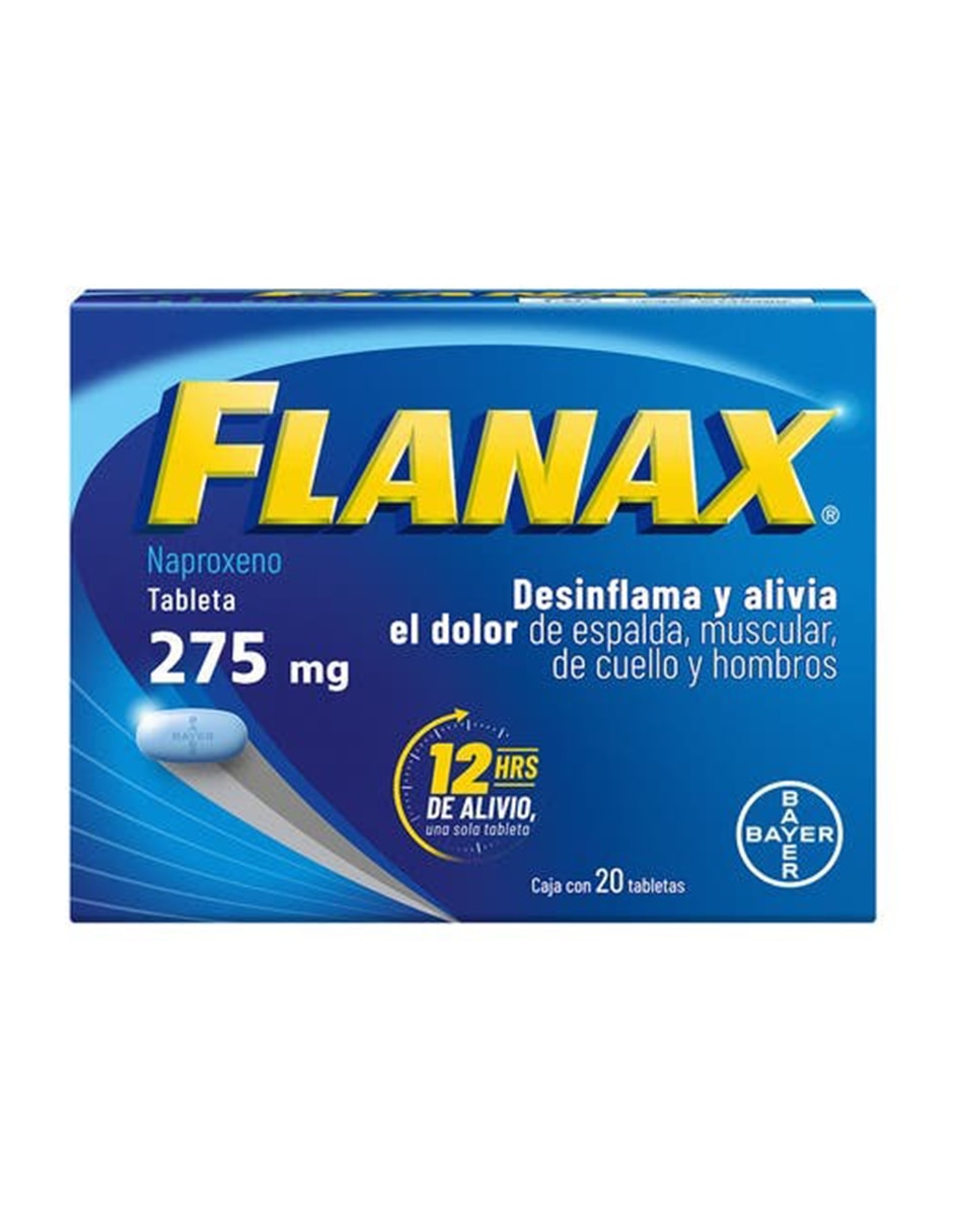 Tabletas para desinflamar y aliviar dolor intenso Flanax