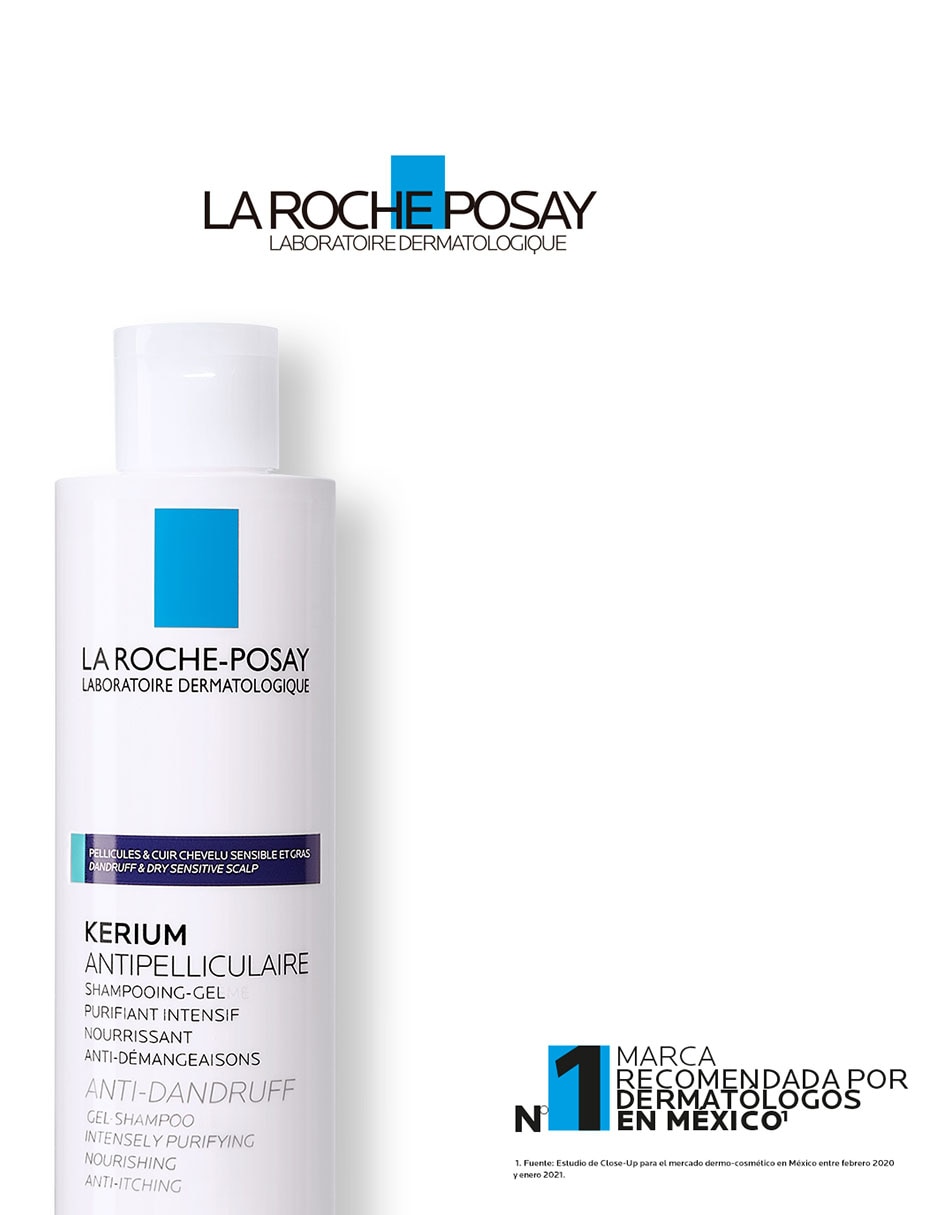 Shampoo anticaspa para cabello Anti-Dandruff Kerium 2