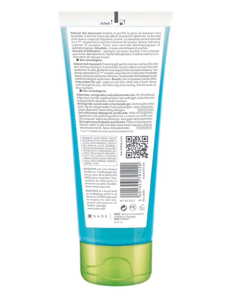Limpiador facial Sébium Gel Moussant para purificar 2
