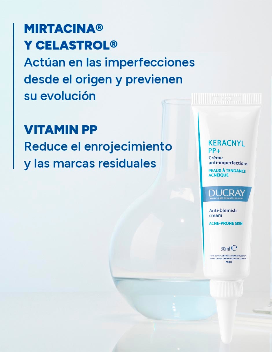 Tratamiento facial PP+ Crema Calmante Antiimperfecciones Keracnyl 5