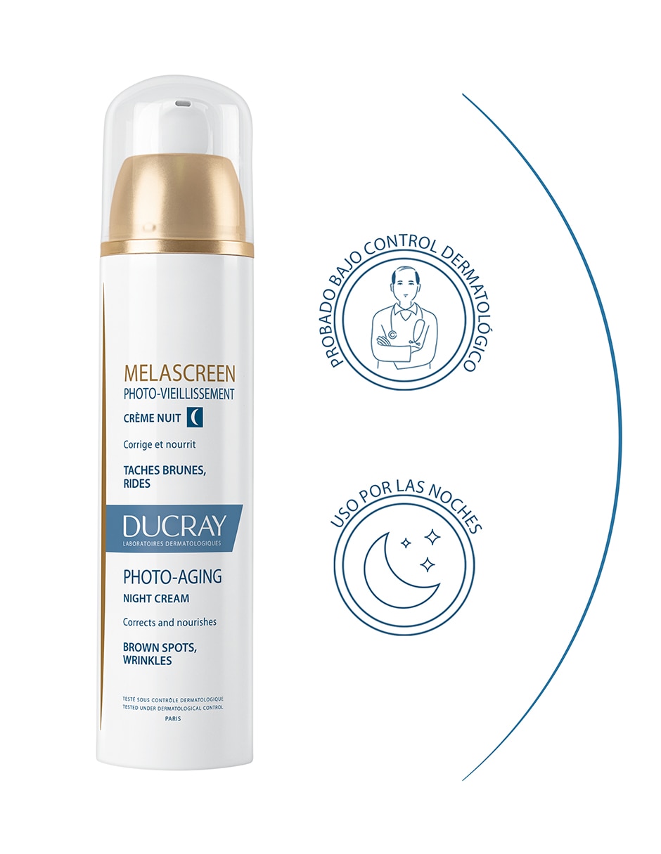 Crema facial recomendada para prevenir signos de la edad noche Melascreen para todo tipo piel 2