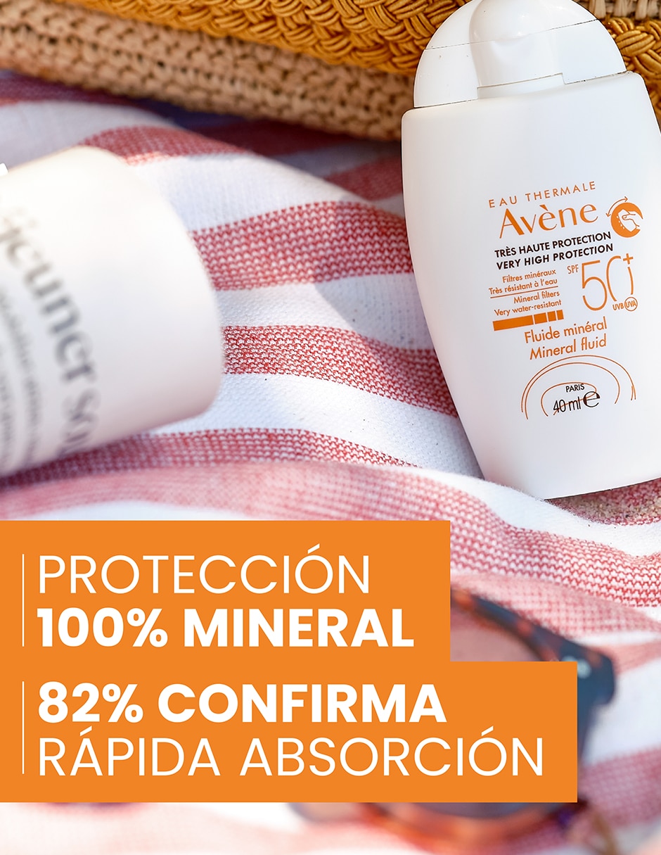 Protector solar FPS 50 fluido mineral spf 50+ eau thermale 40 ml 2