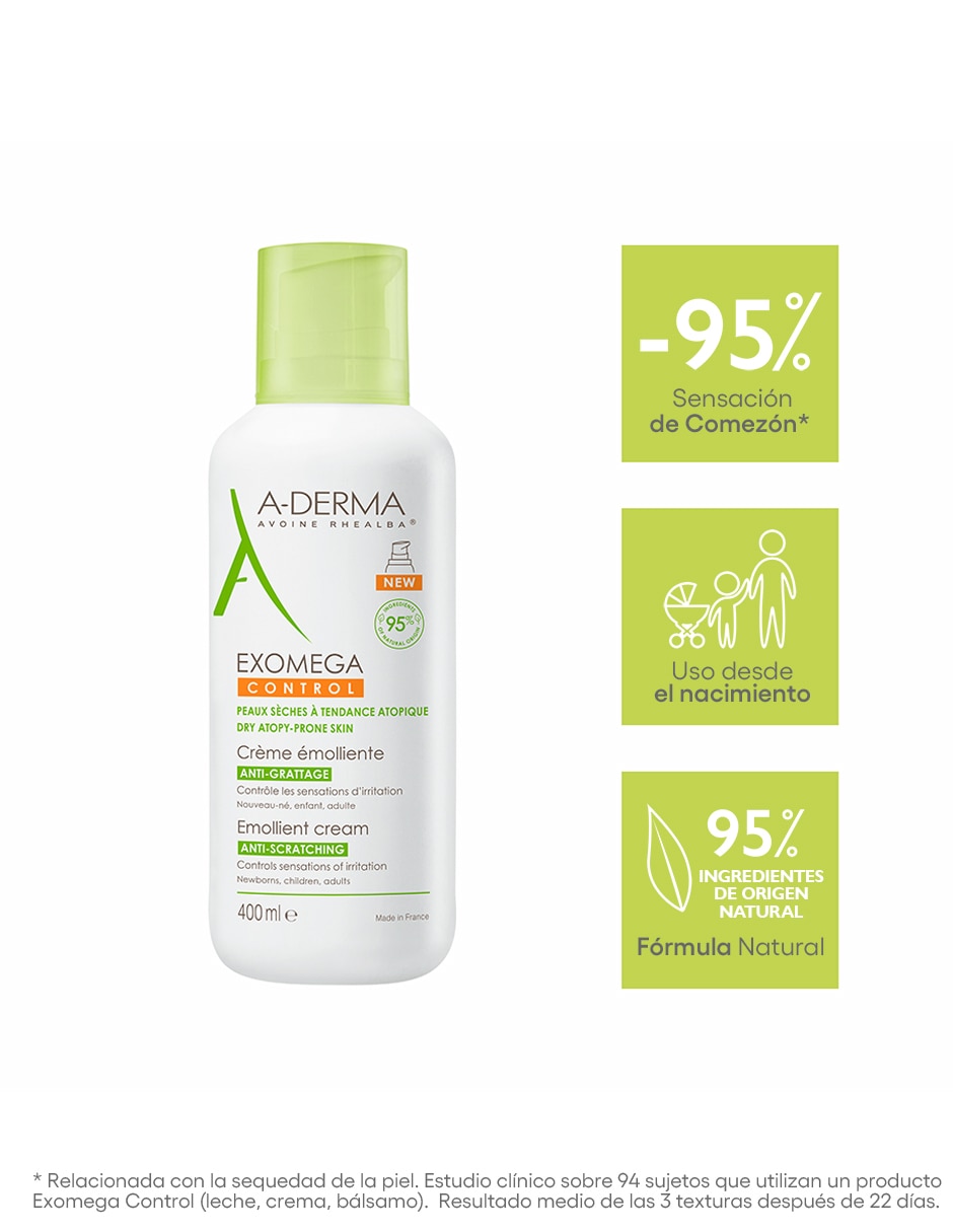 Crema para cuerpo recomendada para hidratar día y noche Exomega Control para piel seca y sensible 3