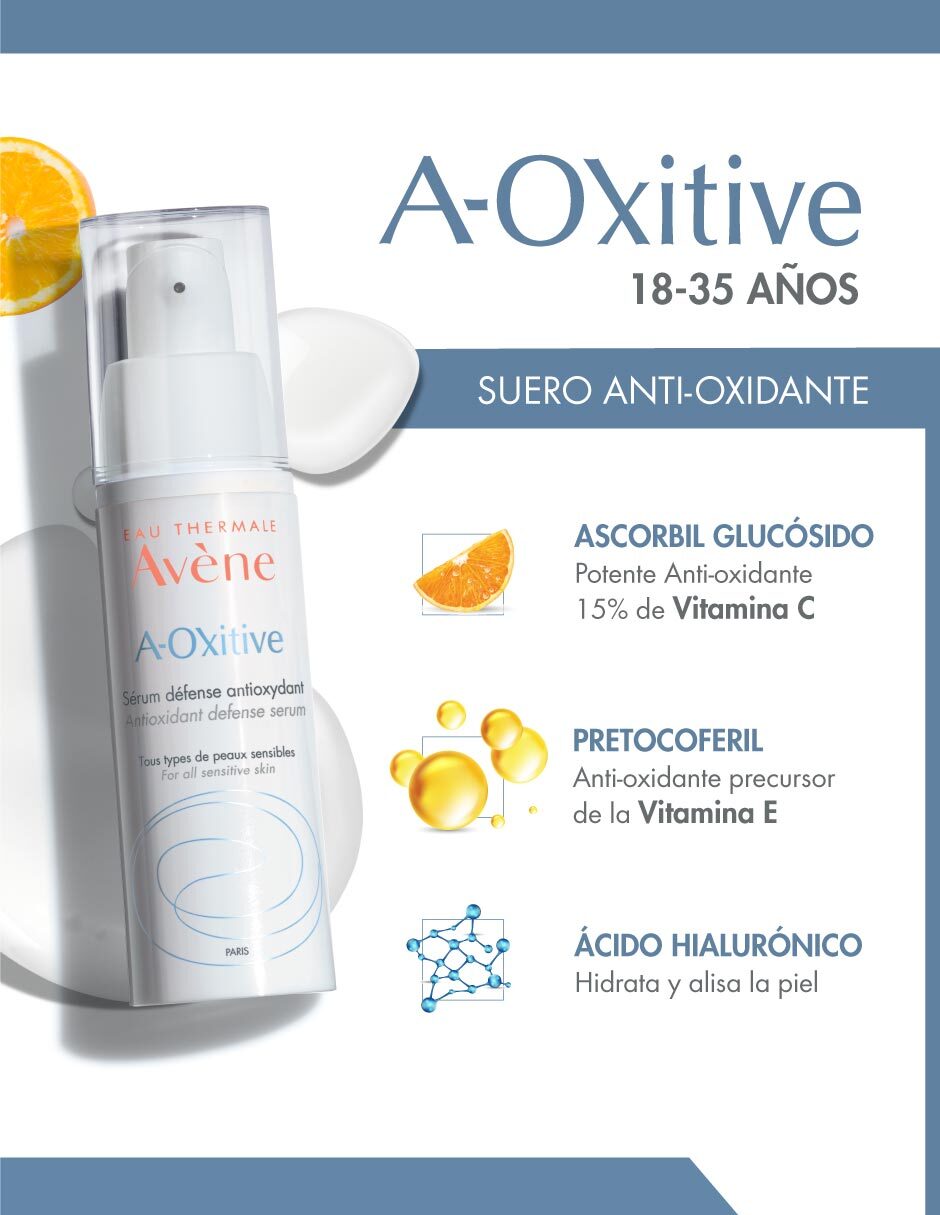 Avene A-Oxitive suero, defiende y protege la piel del estrés