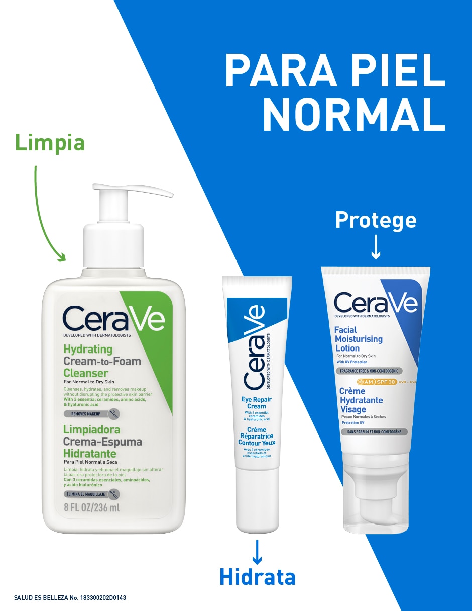 Crema facial recomendada para hidratar día y noche Hidratantes Cerave para todo tipo piel 16