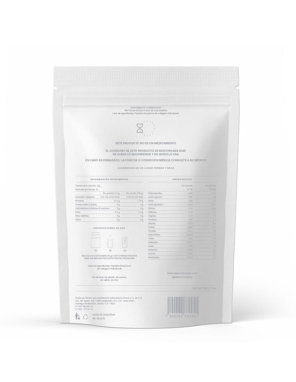 Suplemento alimenticio con colágeno hidrolizado de 500 g 2