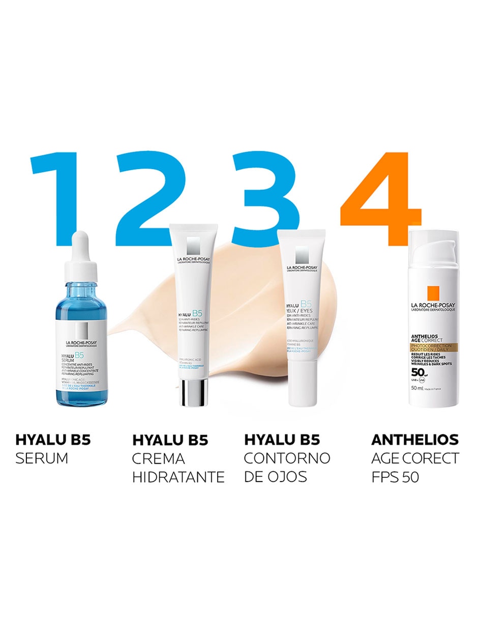 Crema para contorno de ojos recomendada para prevenir signos de la edad día y noche Hyalu B5 para piel sensible 7